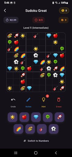 Sudoku Puzzle Mobile App Screen 5